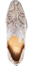 Load image into Gallery viewer, Womens Shoes - Low Heel Snakeskin Style / Beige Fredricka Booties /
