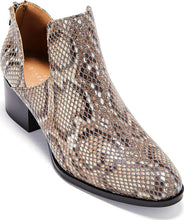 Load image into Gallery viewer, Womens Shoes - Low Heel Snakeskin Style / Beige Fredricka Booties /
