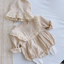 Load image into Gallery viewer, Free Hat 0 2Y Baby Lace Romper Autumn Baby Girl Full Sleeve Bodysuit
