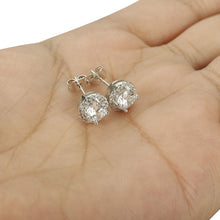 Load image into Gallery viewer, Halo Stud Earrings with  Crystals with FREE Gift Box
