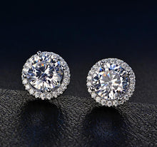 Load image into Gallery viewer, Halo Stud Earrings with  Crystals with FREE Gift Box
