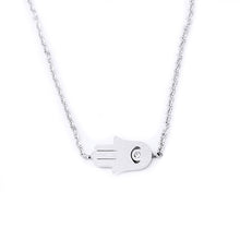 Load image into Gallery viewer, Good Luck Hamsa Charm Bracelet Turkey Evil Eye CZ
