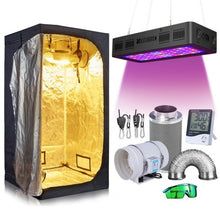 Load image into Gallery viewer, Grow Tent Room Complete Kit Hydroponic Growing System 1000W LED Grow
