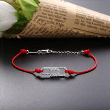 Load image into Gallery viewer, FR Popular Safe Pin Red Bracelet Silver Bracelet 925 Sterling
