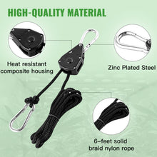 Load image into Gallery viewer, VEVOR 4-98 PCS 6 Feet Long Heavy Duty Adjustable Rope Clip Hanger For
