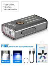 Load image into Gallery viewer, Trustfire Minix Mini EDC Flashlight Kechain 320LM 365nm Uv Lamp Red
