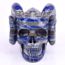 Load image into Gallery viewer, Exquisite Hand Carved Natural Goat Skulls Demon Sculpture
