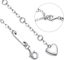 Load image into Gallery viewer, White  Elements Infinite Pendant Chain Bracelet in 14K White Gold
