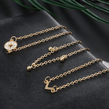 Load image into Gallery viewer, 5 Piece Pink Crystal Celestial Bracelet Set
