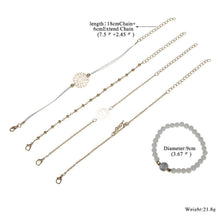 Load image into Gallery viewer, Arcoris White Marble Filigree Pendant &amp; Love 5 Piece Bracelet Set

