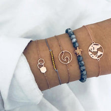 Load image into Gallery viewer, Cleaning Our Oceans Marble 5 Piece Bracelet Set
