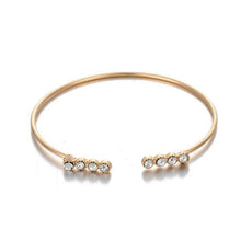 Load image into Gallery viewer, White Crystal Celestial 4 PC Bangle Set in 14K Gold
