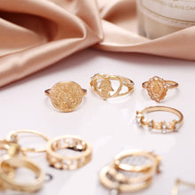 Load image into Gallery viewer, 15 Piece Assorted Ring Set With ® Crystals 18K Gold Plated Ring in 18K
