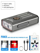 Load image into Gallery viewer, Trustfire Minix Mini EDC Flashlight Kechain 320LM 365nm Uv Lamp Red
