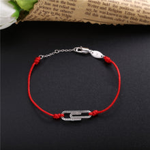 Load image into Gallery viewer, FR Popular Safe Pin Red Bracelet Silver Bracelet 925 Sterling
