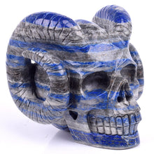 Load image into Gallery viewer, Exquisite Hand Carved Natural Goat Skulls Demon Sculpture
