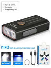 Load image into Gallery viewer, Trustfire Minix Mini EDC Flashlight Kechain 320LM 365nm Uv Lamp Red
