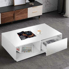 Load image into Gallery viewer, High Gloss Coffee Tables RGB LED End Table Nordic Modern Side Table
