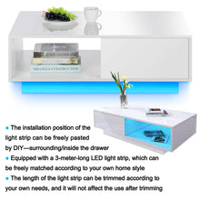 Load image into Gallery viewer, High Gloss Coffee Tables RGB LED End Table Nordic Modern Side Table
