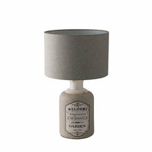 Load image into Gallery viewer, Lumetto Factory in ceramica con paralume in tessuto (1XE27)
