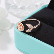 Load image into Gallery viewer, Adjustable vintage rose open ring
