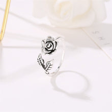 Load image into Gallery viewer, Adjustable vintage rose open ring
