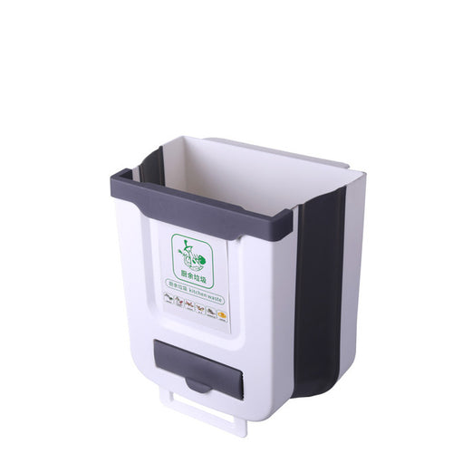 Kitchen Wall mounted Folding Trash Can Household Cabinet Hanging