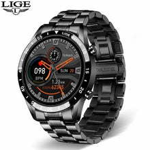 Load image into Gallery viewer, LIGE 2022 Full Circle Touch Screen Steel Band Luxury Bluetooth Call
