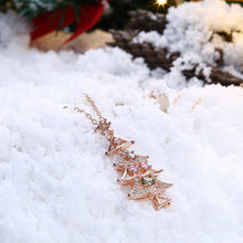 Load image into Gallery viewer, Tree Necklace in 18K Rose Gold Plated - Christmas Collection with
