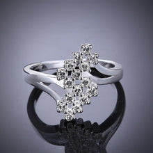 Load image into Gallery viewer, White  Elements Cluster Orchid Silver Plating Ring
