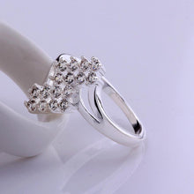 Load image into Gallery viewer, White  Elements Cluster Orchid Silver Plating Ring
