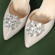 Load image into Gallery viewer, Miallo Fashion Women Shoe Buckle Crystal Silver Color Bridal Wedding

