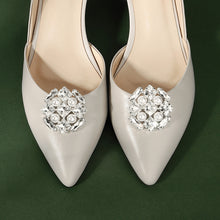Load image into Gallery viewer, Miallo Fashion Women Shoe Buckle Crystal Silver Color Bridal Wedding
