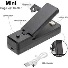Load image into Gallery viewer, Mini Bag Sealer 2 in 1 Portable Heat Sealers Rechargeable Handheld
