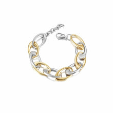 Load image into Gallery viewer, TWO TONE OVAL LINK BRACELET
