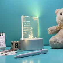 Load image into Gallery viewer, New Acrylic Transparent Luminous Calendar Note Board Erasable Ins
