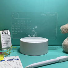 Load image into Gallery viewer, New Acrylic Transparent Luminous Calendar Note Board Erasable Ins
