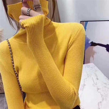 Load image into Gallery viewer, New Women Turtleneck Sweaters Autumn Winter Korean Slim Pullover Women
