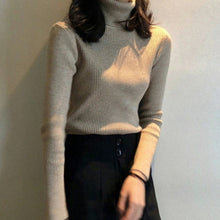 Load image into Gallery viewer, New Women Turtleneck Sweaters Autumn Winter Korean Slim Pullover Women
