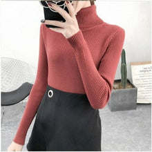Load image into Gallery viewer, New Women Turtleneck Sweaters Autumn Winter Korean Slim Pullover Women
