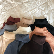 Load image into Gallery viewer, New Women Turtleneck Sweaters Autumn Winter Korean Slim Pullover Women
