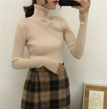 Load image into Gallery viewer, New Women Turtleneck Sweaters Autumn Winter Korean Slim Pullover Women
