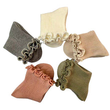 Load image into Gallery viewer, Newborn Baby Socks Ruffled Solid Ankle Socks Toddler Infant Cotton
