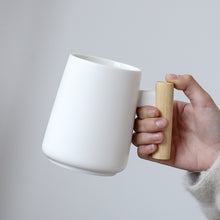 Load image into Gallery viewer, Long Coffee Mug with Wooden Handle
