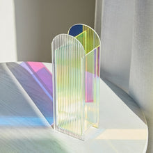 Load image into Gallery viewer, Nordic Rainbow Colorful Acrylic Vase Art Geometric Sunlight Sunrise
