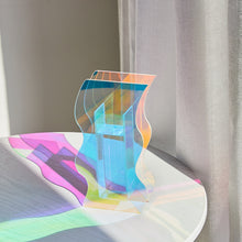 Load image into Gallery viewer, Nordic Rainbow Colorful Acrylic Vase Art Geometric Sunlight Sunrise
