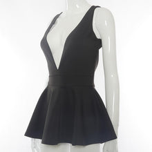 Load image into Gallery viewer, Women Sexy Halter Deep V Neck Backless Mini Dress
