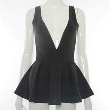 Load image into Gallery viewer, Women Sexy Halter Deep V Neck Backless Mini Dress
