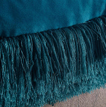 Load image into Gallery viewer, Decorative Shaggy Pillow with Lurex in Turquoise
