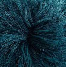 Load image into Gallery viewer, Decorative Shaggy Pillow with Lurex in Turquoise
